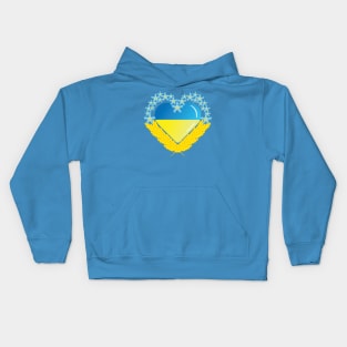 Heart of Ukraine. Flag of Ukraine. Ukraine for peace. Kids Hoodie